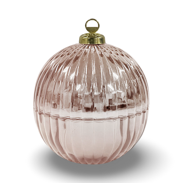 Rose Gold Ornament Candle -Christmas Glow - 7 oz